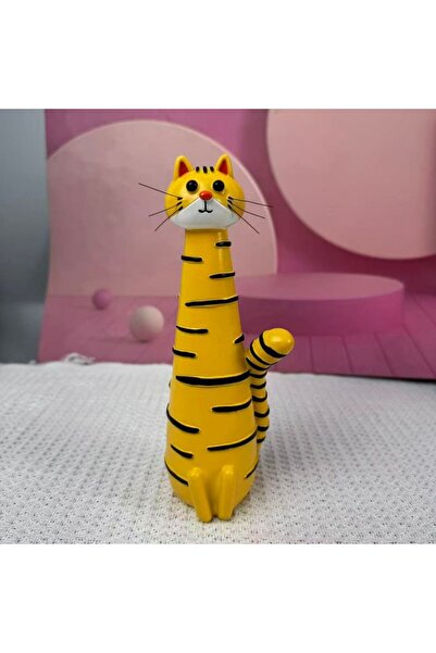 Choice3 Yellow 1 Piece of Cat-Shaped Resin Vase, Cute Long-Necked Cat Flower ...