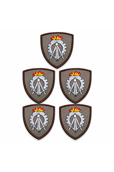brodezcu Set 5 patch-uri, Emblema Geniu, 8 cm inaltime, cu velcro/scai pe spate