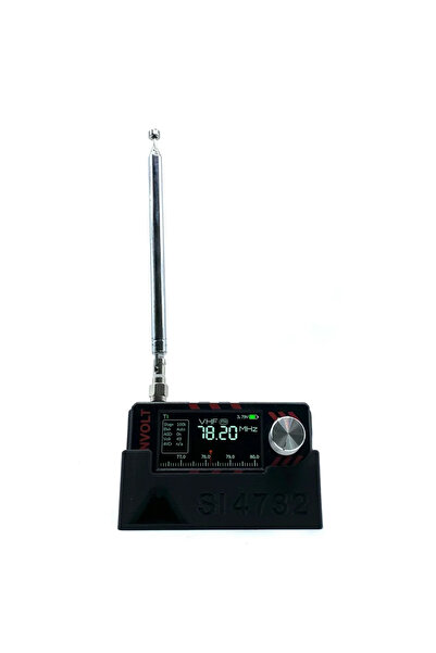 Choice جهاز استقبال راديو BLACK AMNVOLT ATS MINI SI4732 DSP مع حافظة مدمجة بف...