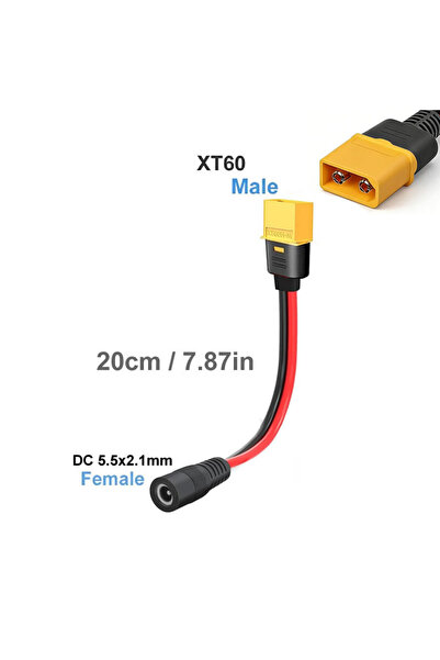 Choice3 DC F to XT60 M XT60 Plug Female Male To DC 5.5x2.1mm Connector Chargi...