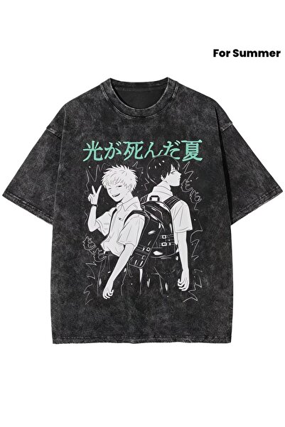 Le Savu The Summer Hikaru Died Printed Washable Vintage Unisex Oversize T-Shirt