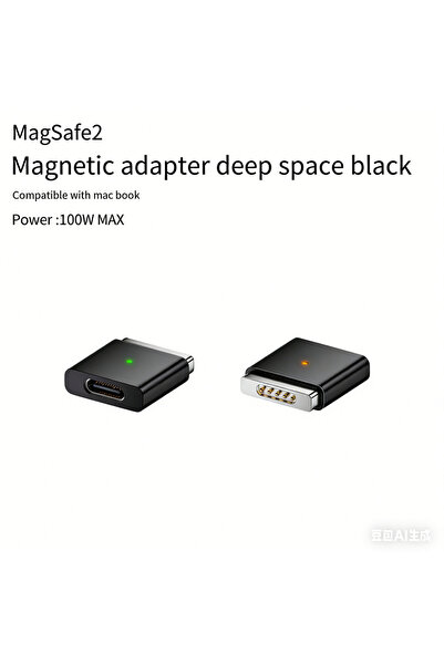 Choice5 محول شحن مغناطيسي USB-C إلى MagSafe 2 باللون الأسود الفضائي، شحن سريع...