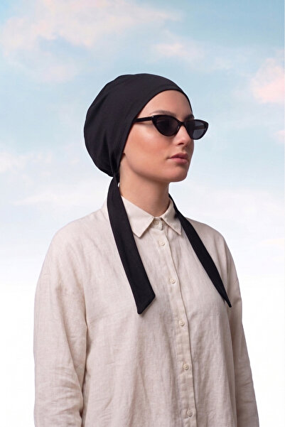 Kamer Scarf Combed Cotton Stitched Lace-Up Women's Bonnet