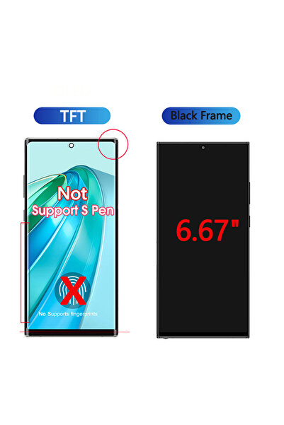 Choice شاشة TFT مع إطار أسود، شاشة AMOLED جديدة لـ Note20 Ultra، شاشة LCD تعم...