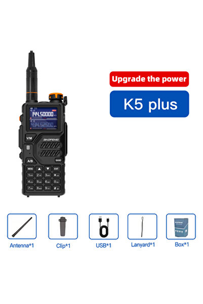 Choice5 جهاز راديو هواة BAOFENG UV-K5PLUS بقوة 10 واط، مزود بمنفذ USB قياسي، ...