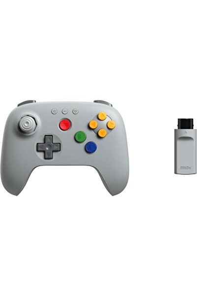 8Bitdo 64 2.4G Wireless Controller N64 konsol, Analog 3D, ve Windows Uyumlu (...