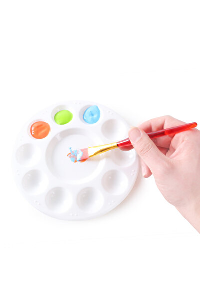 Choice1 BP111 7-Piece Round Plastic Paint Palette Set - 12-Well Watercolor/Go...