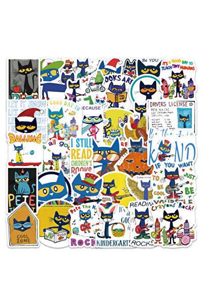 Choice 54PCS 54PCS Pete Cat Stickers Graffiti Stickers DIY Diary Phone Case H...