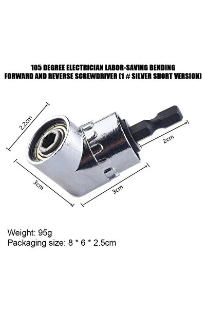 Choice3 A1 105 Degree Right Angle Drill Adapter Flexible Shaft Extension Bit ...