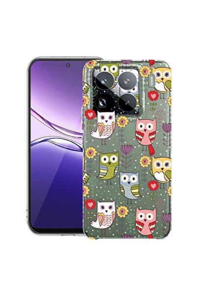 bestcase Прозрачен тънък силиконов калъф, съвместим с Xiaomi 15 Pro, с десен ...