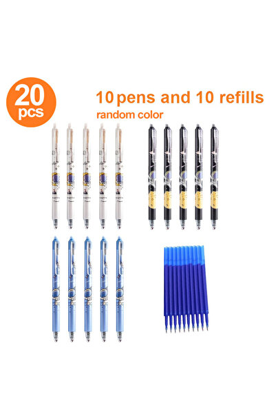 Choice1 Other Blue 10 Astronaut Erasable Gel Pens and 10 Refills, 0.5mm Fine ...