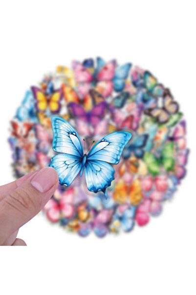 Choice 60PCS 60PCS Transparent PET Cute Butterfly Graffiti Stickers for Lugga...