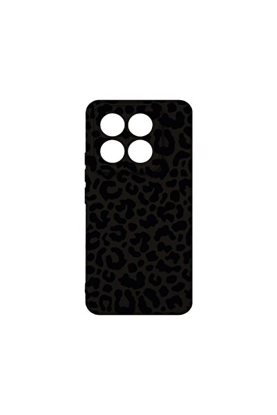 bestcase Премиум силиконов калъф, съвместим с Xiaomi 14 Pro, Леопардов десен,...