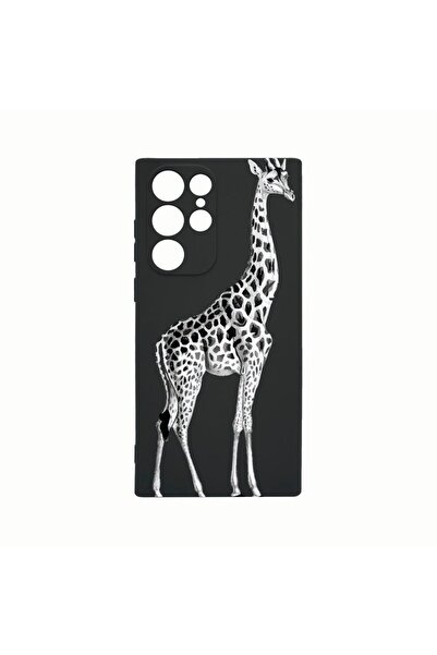 bestcase Силиконов калъф, Съвместим със Samsung Galaxy S22 Ultra, Жираф, Усто...