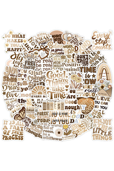 Choice 50pcs 50Pcs Bohemian Motivational Phrases Cartoon Graffiti Stickers In...