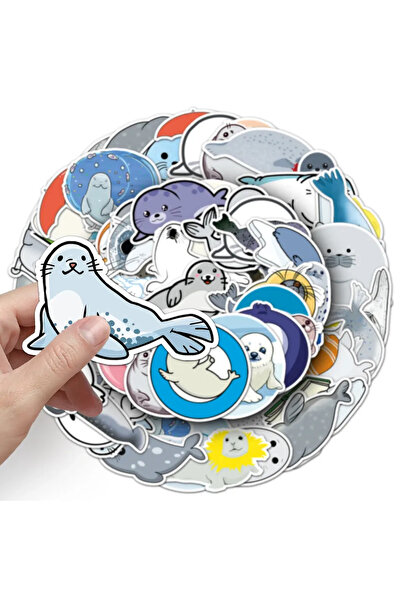 Choice 60pcs 60PCS Sea Animal Cute Seal Cartoon Graffiti Sticker Decoration G...