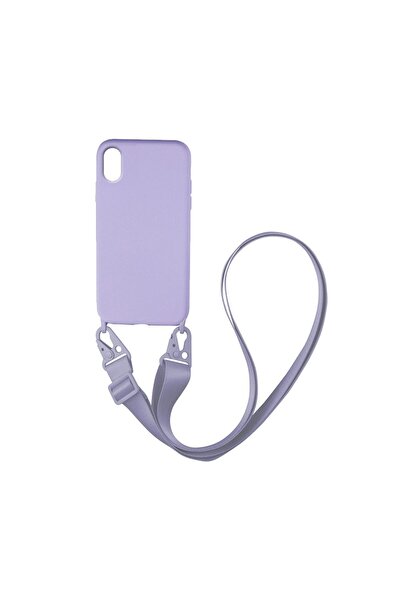 Sonique Θήκη Σιλικόνης με Strap CarryHang Apple iPhone XS MAX Λιλά