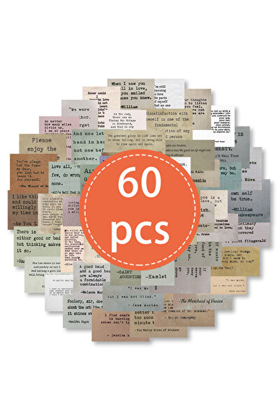 Choice 60 قطعة-TZ-236 50 قطعة ملصقات تحفيزية بتصميم الآلة الكاتبة القديمة، مل...