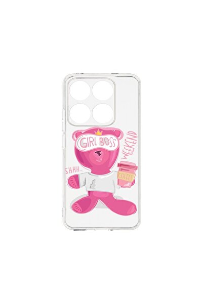 bestcase Θήκη για Xiaomi 14T, BestCase® Διαφανής Σιλικόνη 2MM, Αρκουδάκι - Gr...