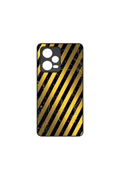 bestcase Тънък стъклен калъф, съвместим с Xiaomi Redmi Note 12 5G, златисти и...