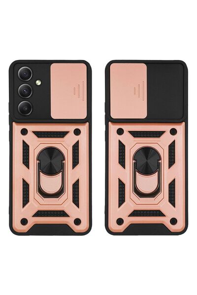 Sonique Θήκη Ring Armor CamPro για Samsung Galaxy A34 5G Ροζ Χρυσό
