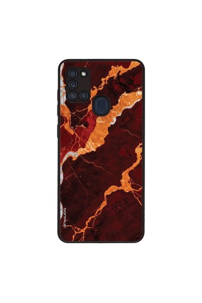 Sonique Θήκη Marble Series για Samsung Galaxy A21s Κόκκινο