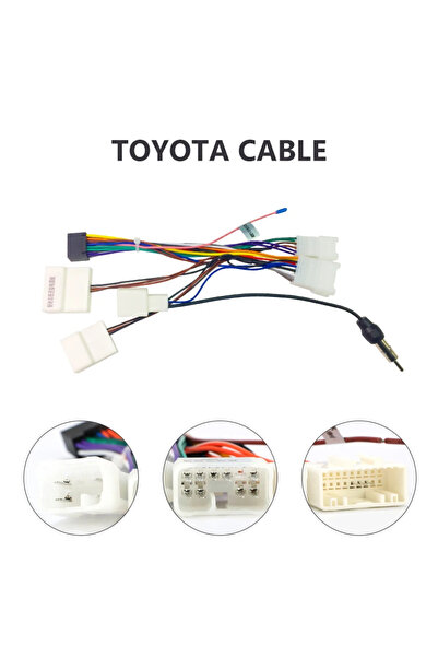 Choice For Toyota 16PIN Android Car Radio Power Cable Adapter Accessories For...