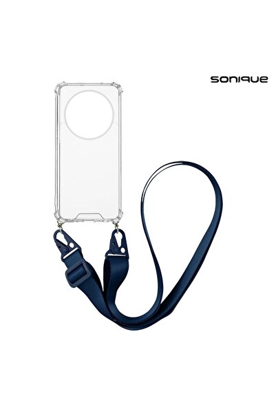 Sonique Θήκη Σιλικόνης με Strap Armor Clear Realme 12 5G / Realme 12x Μπλε Σκ...