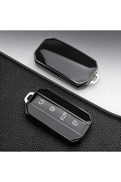 Choice3 black silver 1pc Soft Tpu Key Case Protect For Chery Jaecoo J5 J7 202...