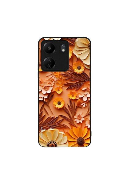 Sonique Θήκη 3D Flower Series για Xiaomi Redmi 13C 4G / Poco C65 4G Πορτοκαλί