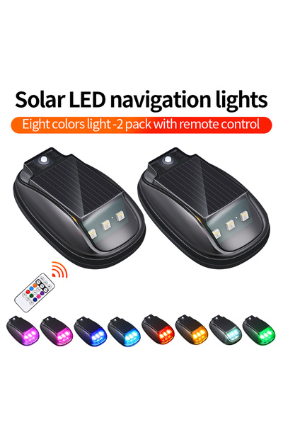 choice2 شريط إضاءة LED يعمل بالطاقة الشمسية بـ 8 ألوان، قطعتان، 1/2/4x RGB، م...