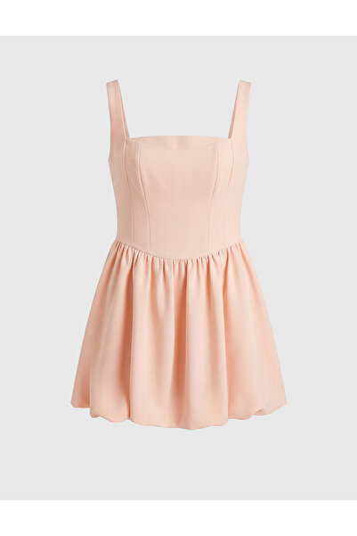 İLVİ Filomena Crepe Women's Salmon Dress