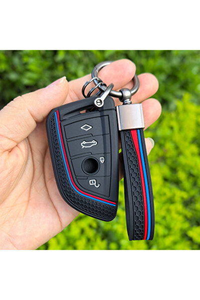 Choice With Keychain Silicone Car Key Case Bag Key Chain For BMW 1 2 3 4 5 6 ...