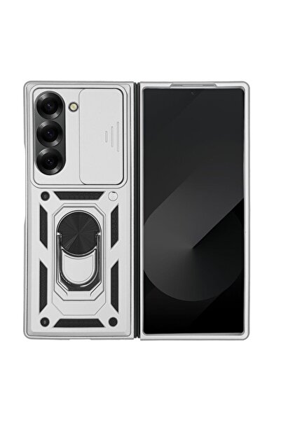 Sonique Θήκη Ring Armor CamPro για Samsung (Large Hole) Galaxy Z Fold 6 Ασημί