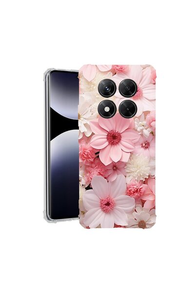 bestcase Husă pentru Xiaomi Redmi Note 15 5G cu design Margarete Roz și Albe,...