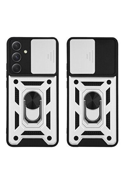 Sonique Θήκη Ring Armor CamPro για Samsung Galaxy A54 5G Ασημί