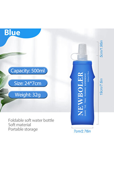 Choice3 BLU-500 1pc150ml/250ml/500ml Outdoor Collapsible Silicone Bite Size W...