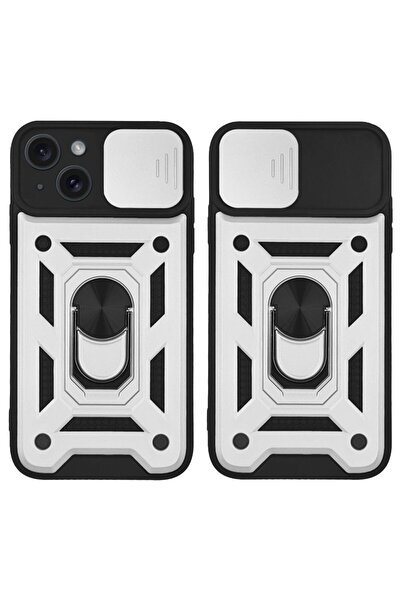 Sonique Θήκη Ring Armor CamPro για Apple iPhone 15 Ασημί