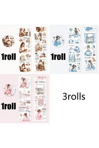 Choice1 S27977-456 Mr. Paper 3 لفات شريط PET من سلسلة Recess Time بتصاميم شخص...