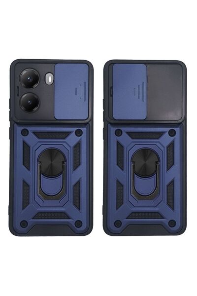 Sonique Θήκη Ring Armor CamPro για Xiaomi Poco X7 Pro 5G Μπλέ