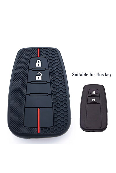 Choice غطاء مفتاح سيارة سيليكون بزرين للتحكم عن بعد، مناسب لسيارات تويوتا CHR...
