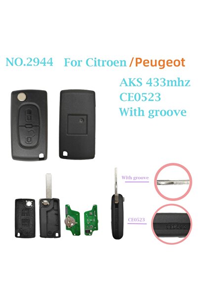 Choice 2 Buttons NO.2944 2 Buttons Remote Car Key ASK 434Mhz For Citroen C4 C...