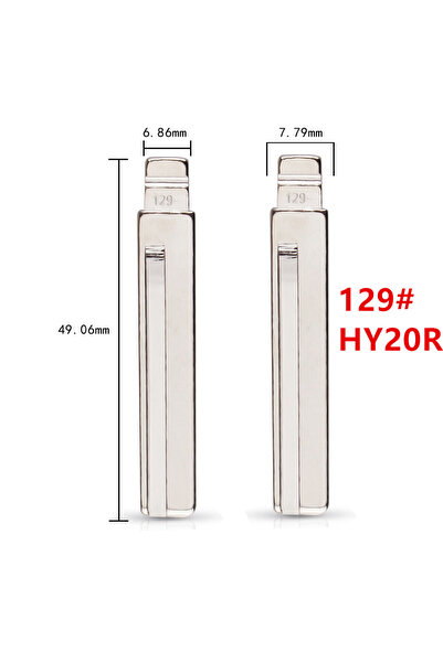 Choice 10 قطع 129 #   129 HY20R شفرة مفتاح تحكم عن بعد معدنية فارغة غير مقطوع...