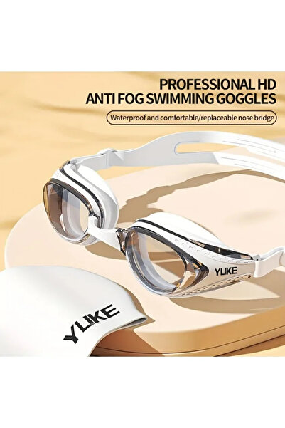 Choice White High Performance Waterproof Adult SwimGoggles Anti Fogging Shiel...