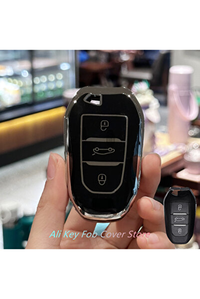 Choice4 black Key Fob Cover For Peugeot 2008 3008 4008 5008 308 408 508 Citro...