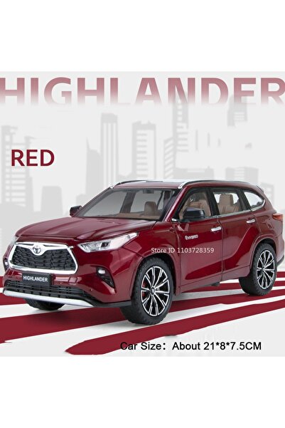 Choice5 Highlander Red 1:24 Scale Highlander RAV4 Toy Model Miniature Cars Al...