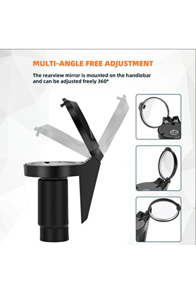 Choice 2 PCS 1Pcs/1 Pair Bicycle Rearview Mirror Universal Adjustable Convex ...