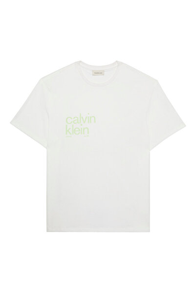 Calvin Klein Tricou bărbătesc cu mânecă scurtă, cu imprimeu circular, croială...