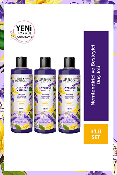 Urban Care Lavender & Vanilla Nemlendirici Besleyici Duş Jeli 3'lü Set-500 ml...