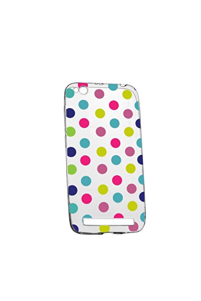 bestcase Husa Silicon, Transparent, Slim, Dots Color, Xiaomi Redmi 5A
